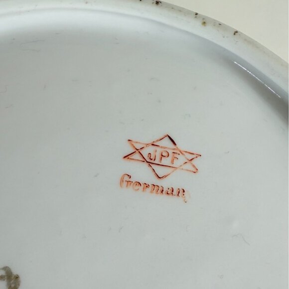 JPF Germany Japanese Geisha Bowl Decorative Porcelain Cobalt Blue Gold Gilt Home - Picture 6 of 15